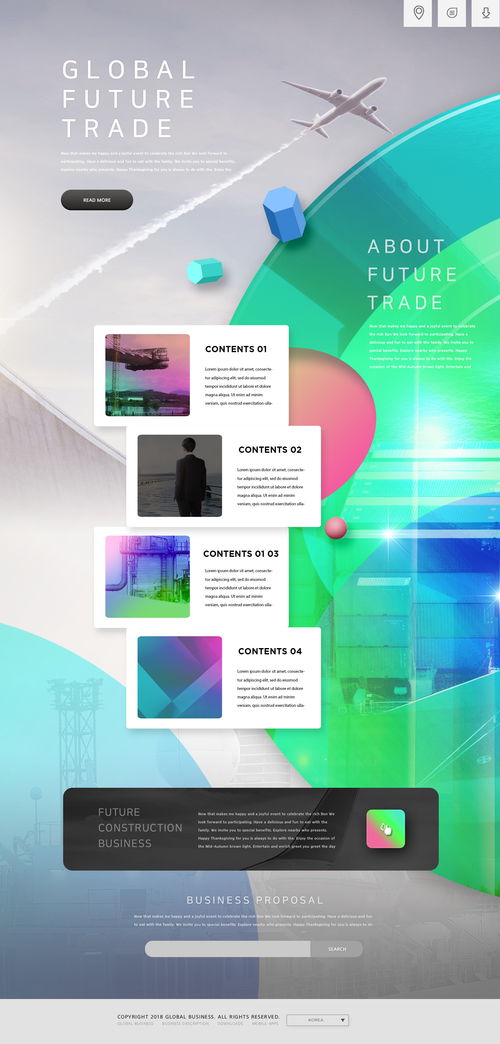 漸變色彩引領(lǐng)溝通合作 Web科技助力企業(yè)商務(wù)發(fā)展與網(wǎng)頁設(shè)計(jì)